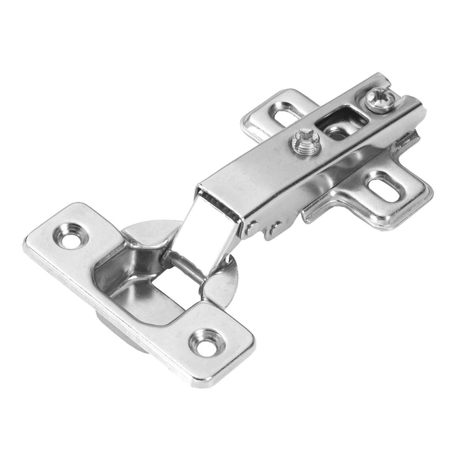 Bright Nickel Steel Euro Full Overlay Hinge