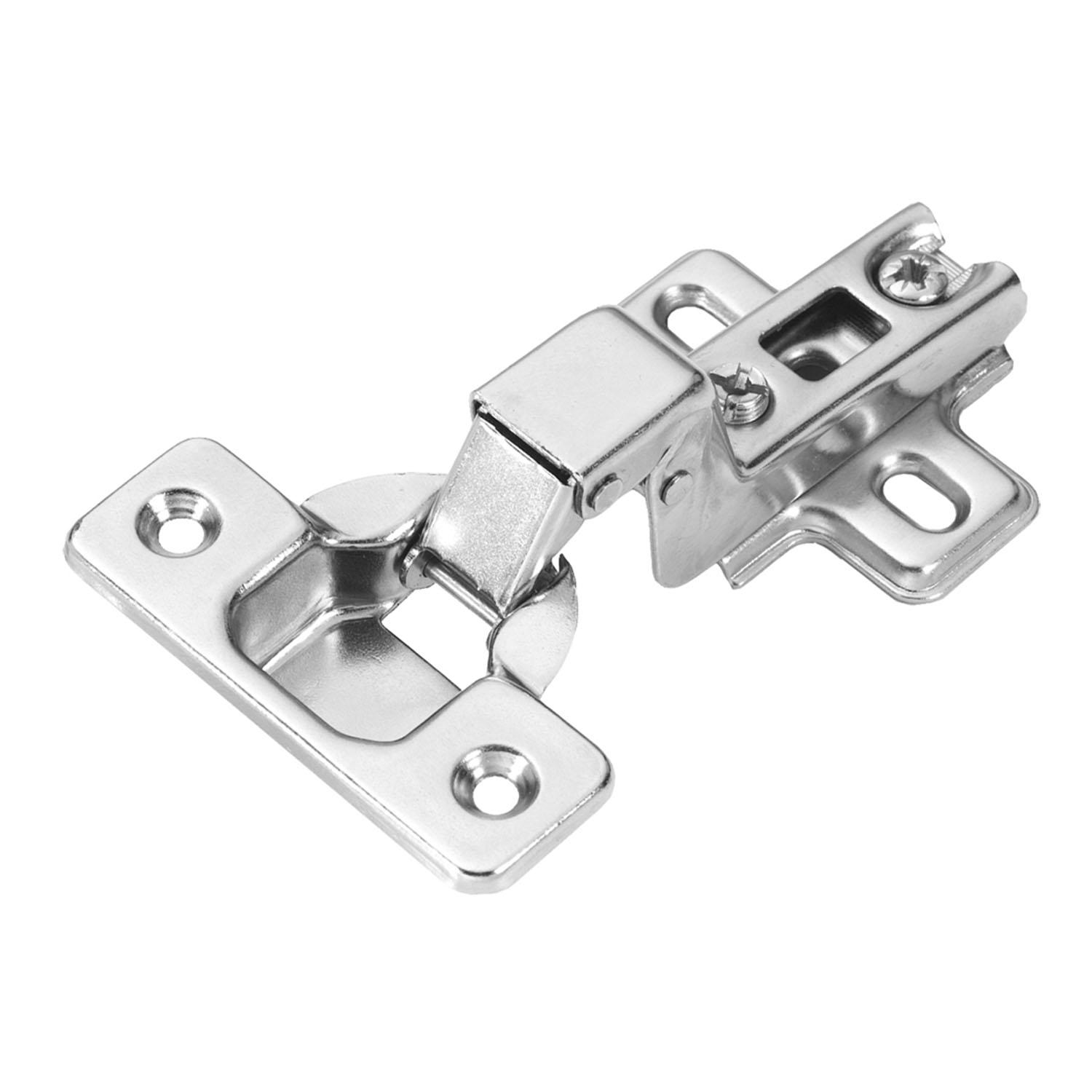Bright Nickel Steel Euro Full Overlay Hinge