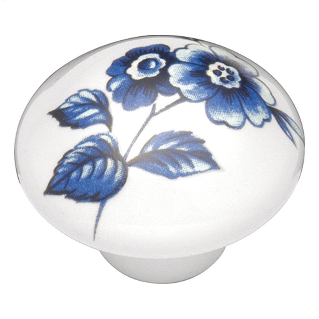 1-1/2" Poppy Flower English Cozy Door Knob