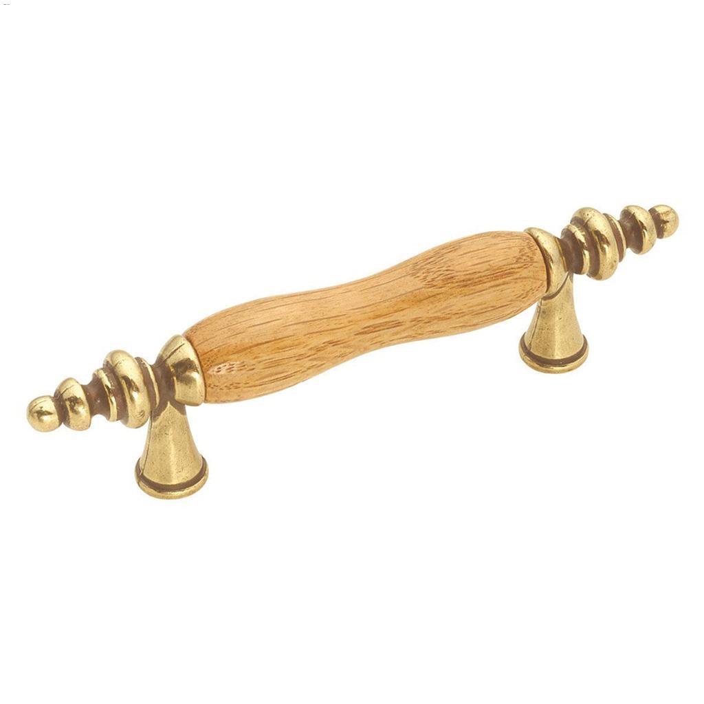 3" Lancaster Hand Polished & Oak Woodgrain Door Pull