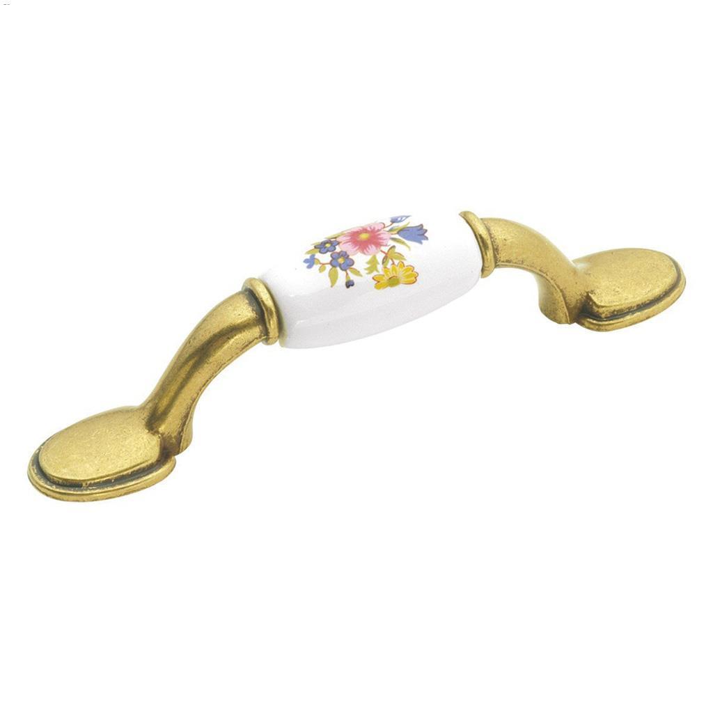 3" Poignée de porte English Cozy bouquet