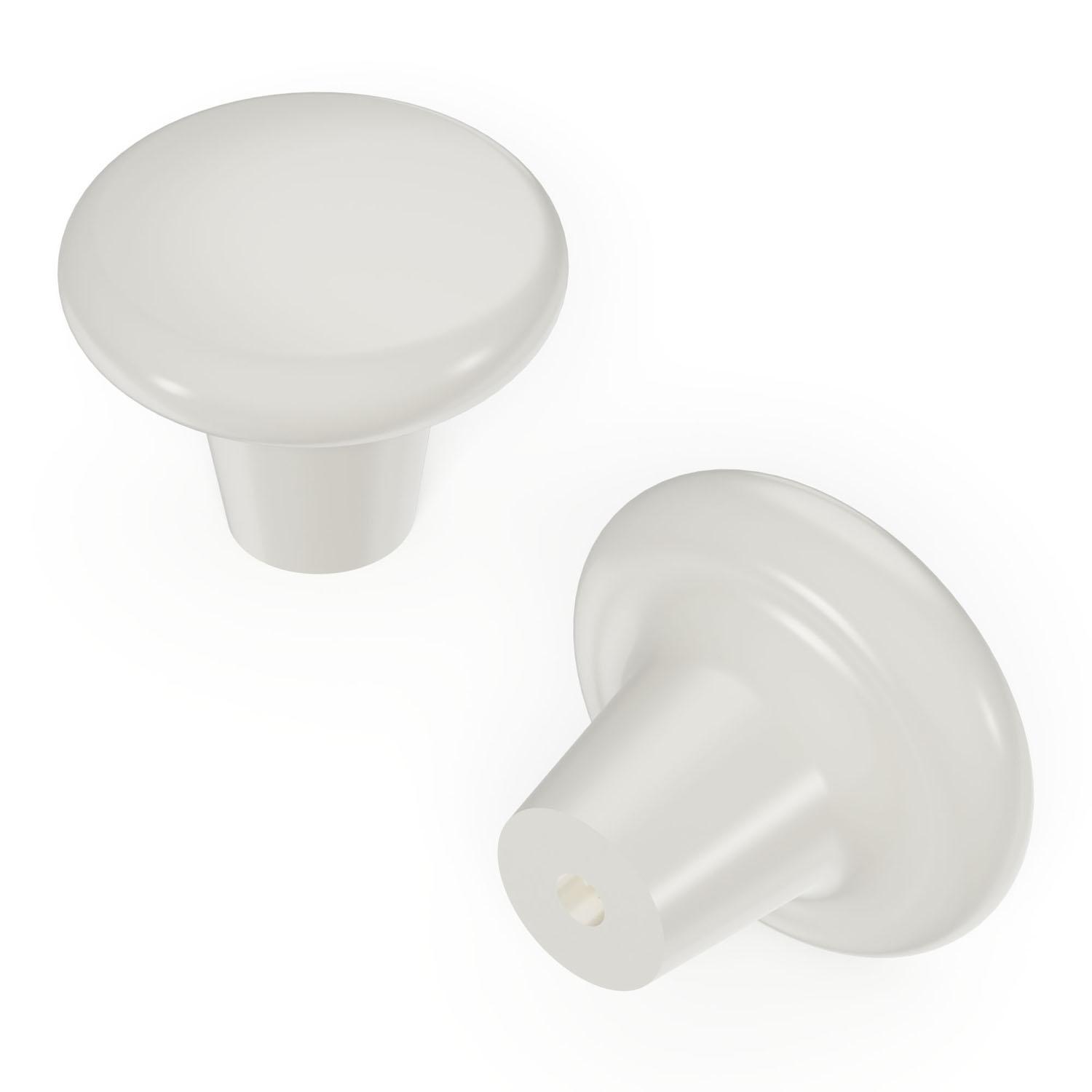 1-1/2" White Midway Door Knob