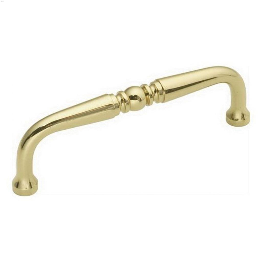 3-1/2" Poignée de porte Power & Beauty en laiton poli