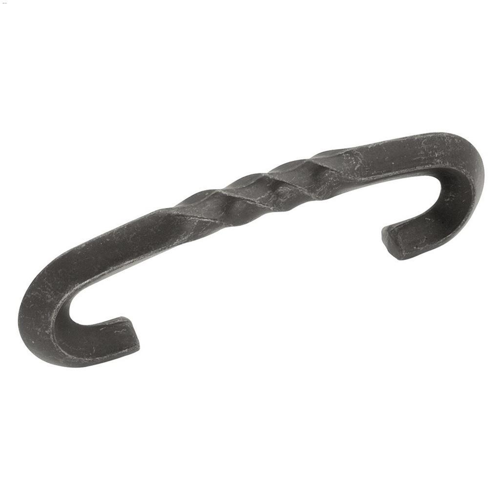 3" Poignée de porte Charleston Blacksmith en fer noir