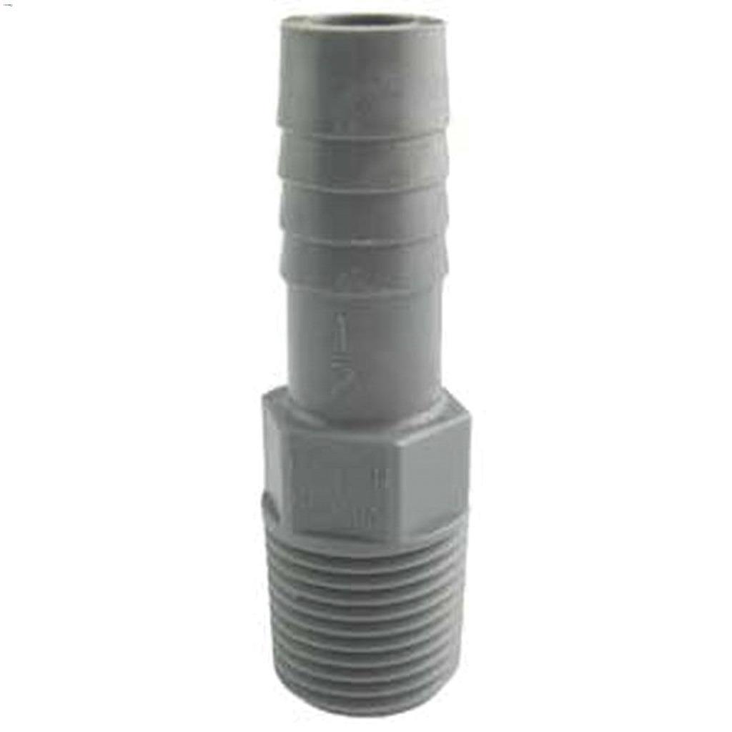 1" Insertion x adaptateur de tuyau en polyéthylène gris MPT