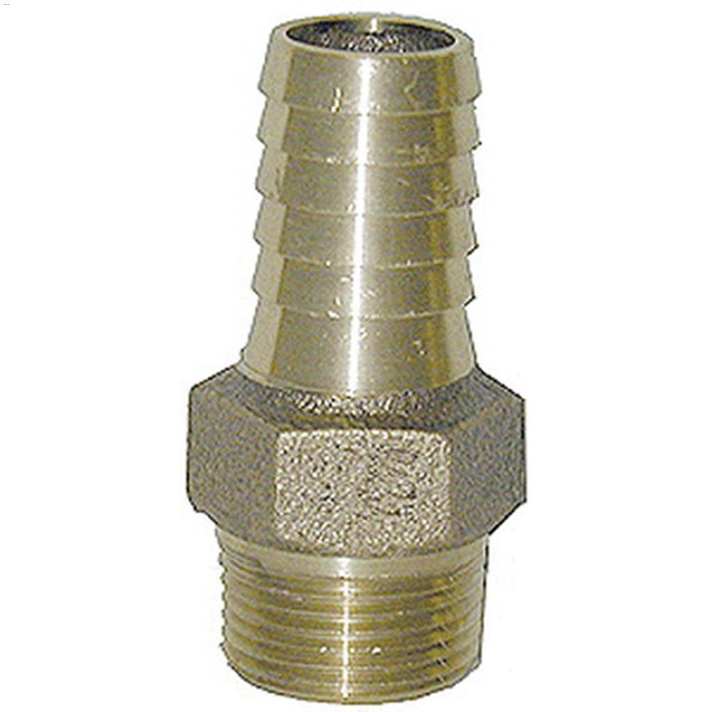 1/2" x 1/2" MPT x Insert Bronze Pipe Adapter