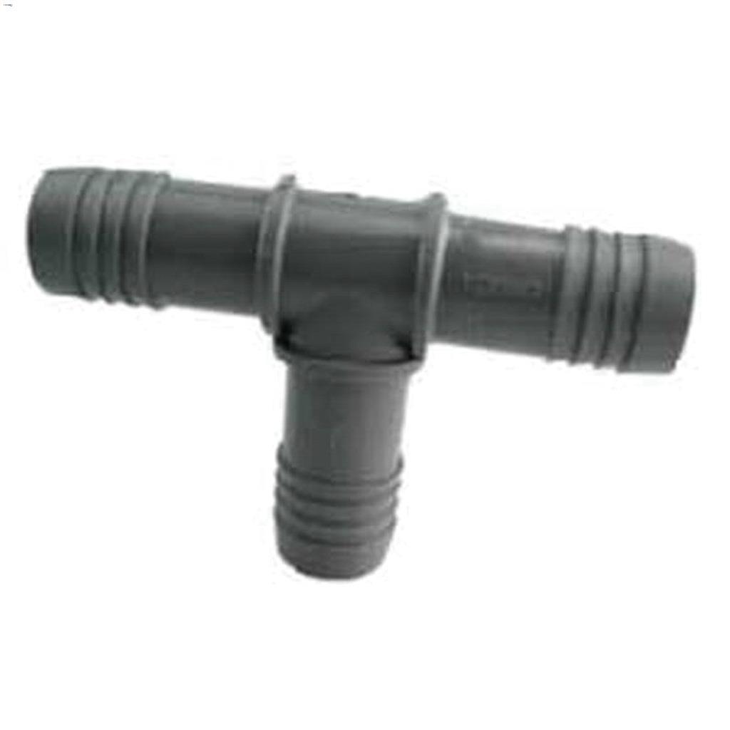 1-1/2" Bout d'insertion de té de tuyau en plastique gris