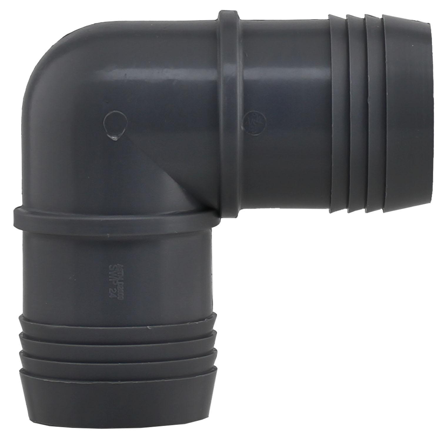 2" Bout insertion de coude tuyau 90 degrés polyéthylène gris