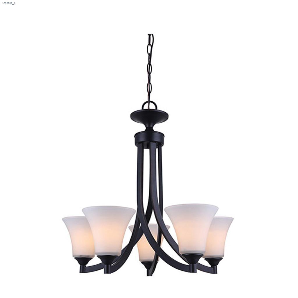 Rue 25" 5-Light Rubbed Antique Bronze Chandelier