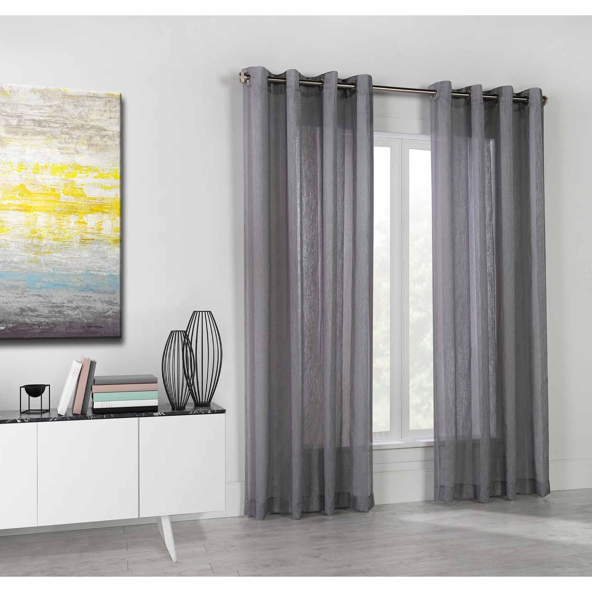 52" x 84" Panneau à œillets Stella gris