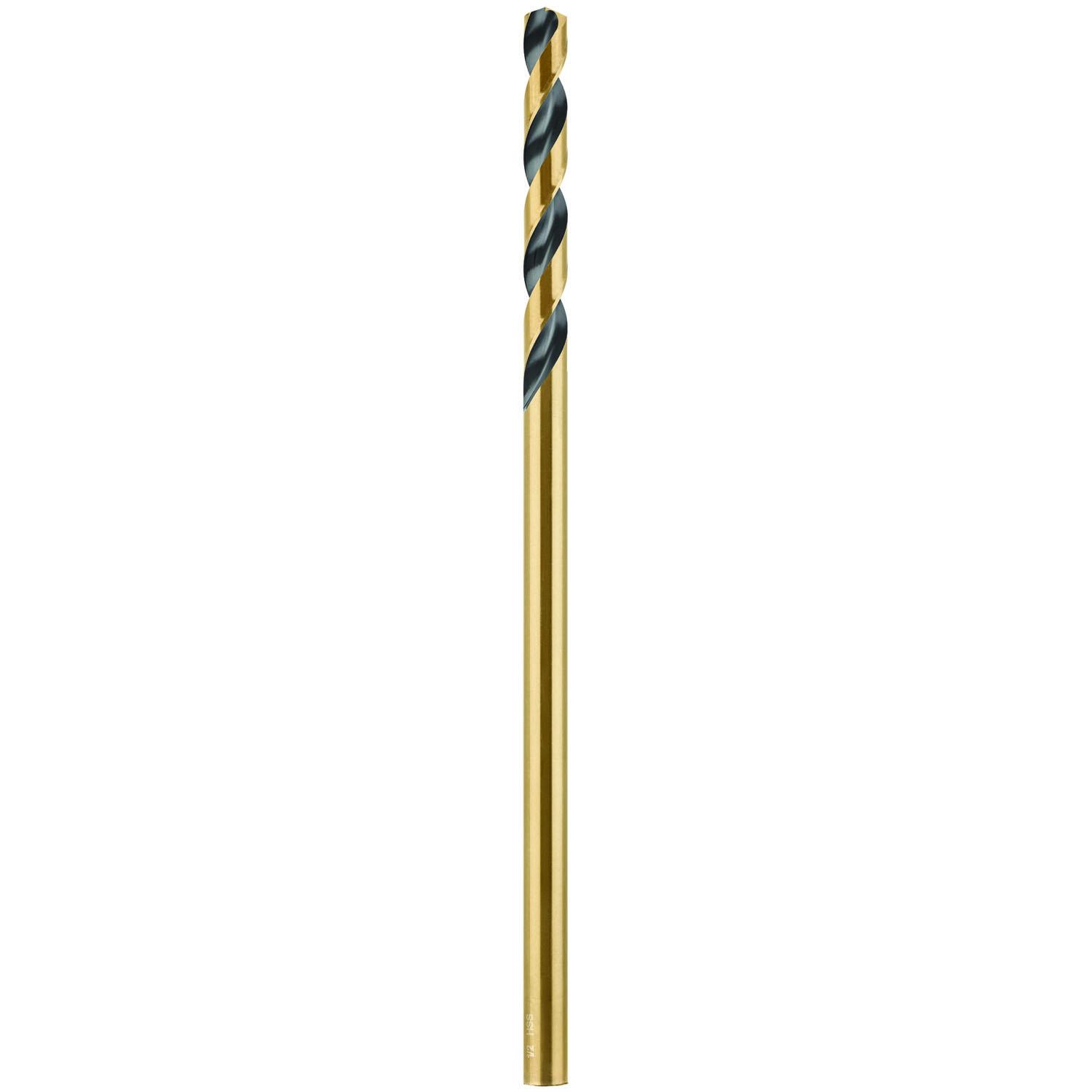 3/8" x 12" Black Oxide High Speed Steel Drill Bit