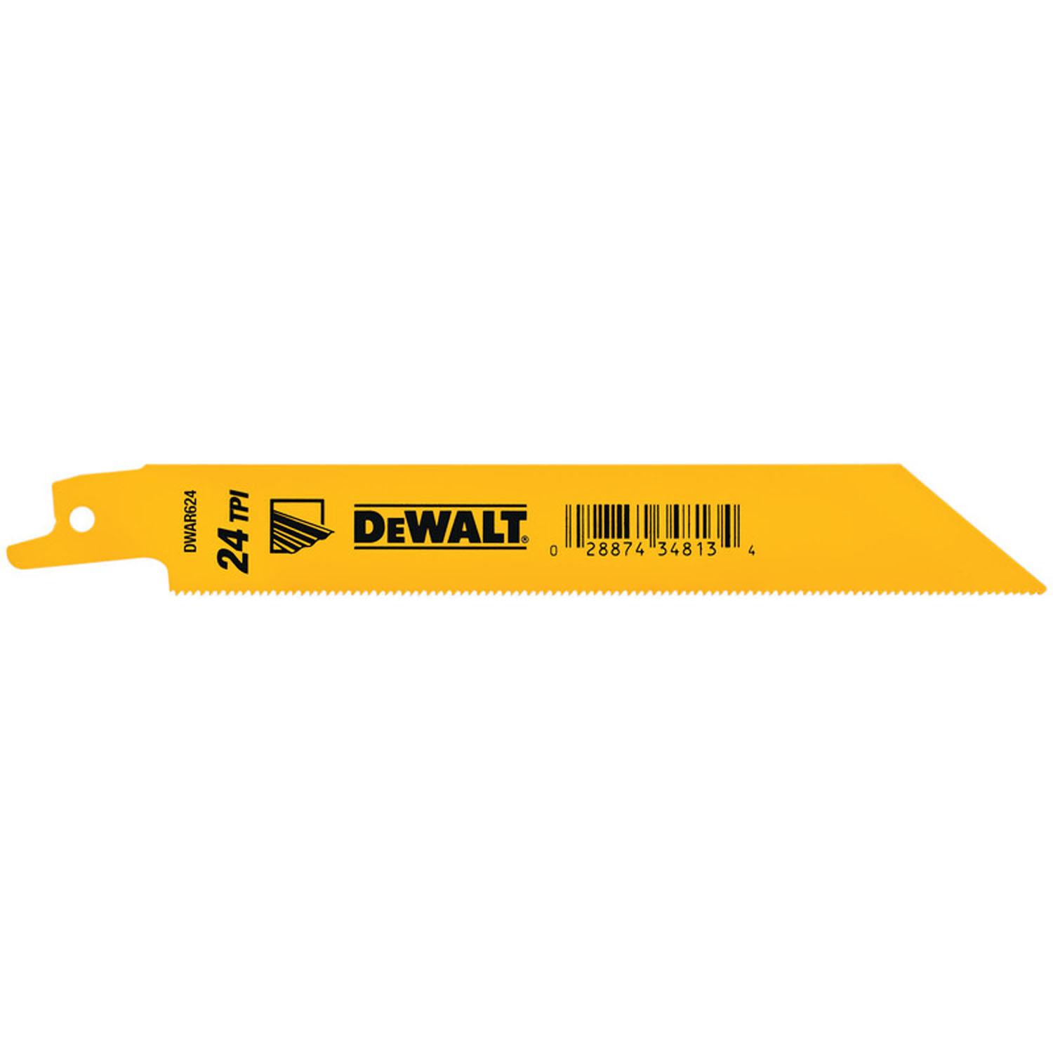 6" 24 TPI Bi-Metal Reciprocating Saw Blade-5/Pack
