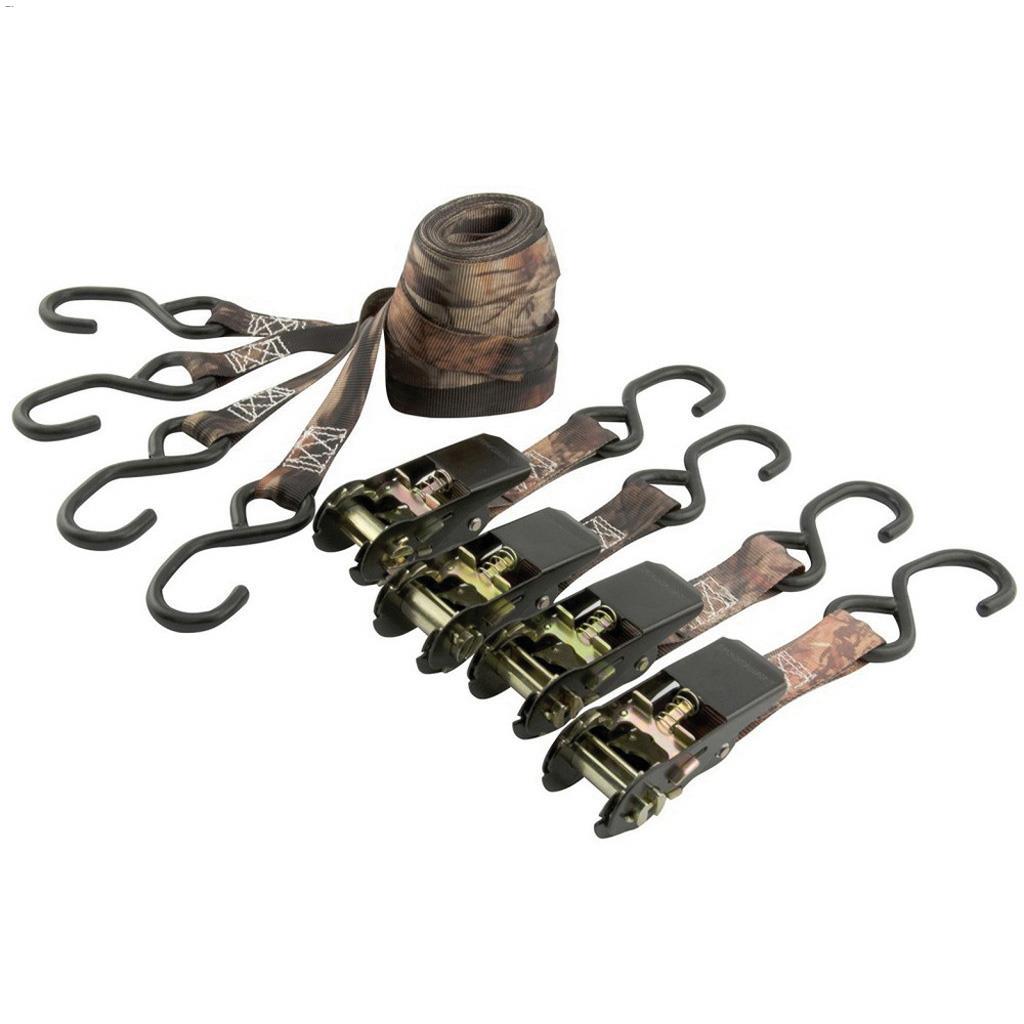 10' x 1" Camouflage Ratchet Tie-Down Strap-4/Pack