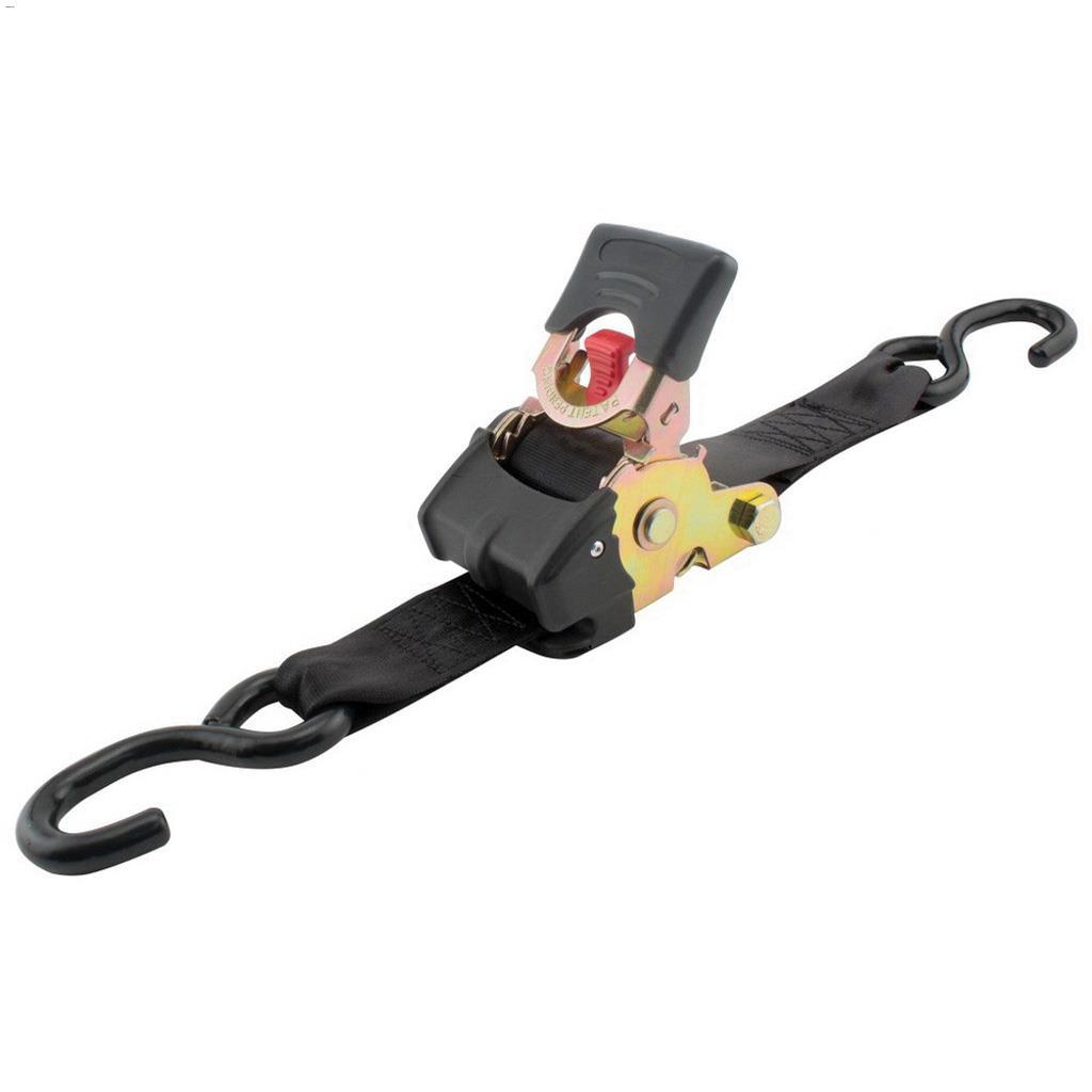 6' x 2" Black Ratchet Tie-Down Strap-2/Pack