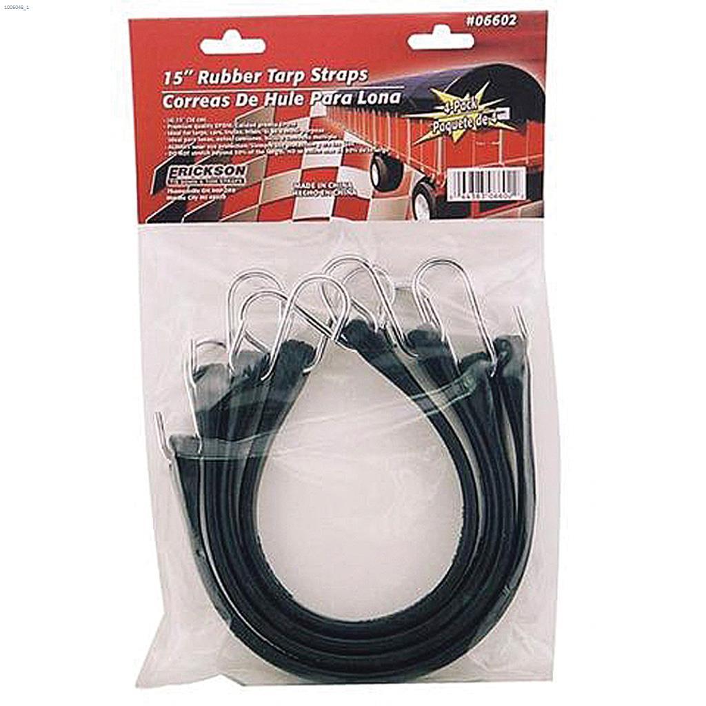 15" x 1" Black Tarp Strap-4/Pack