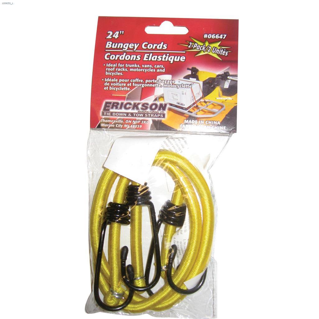 24" x 8 mm Standard Bungee Cord-2/Pack