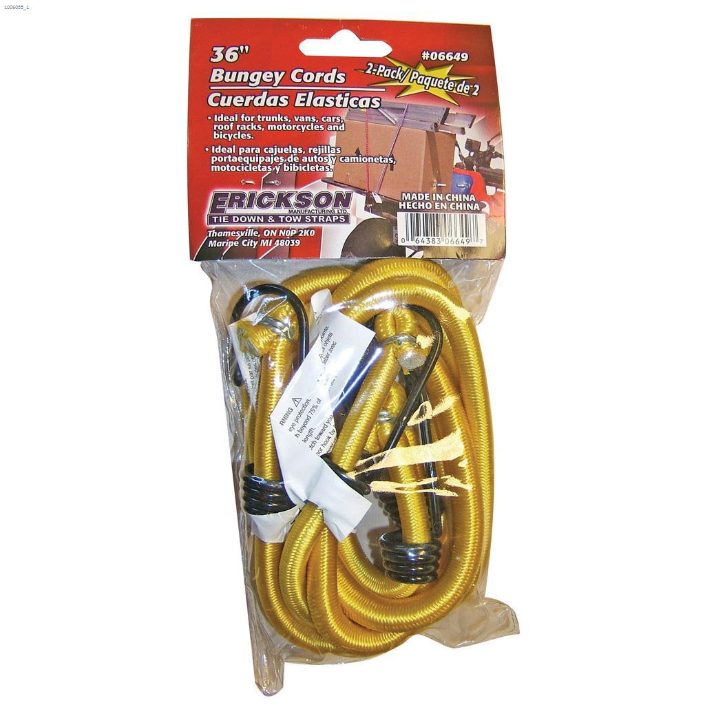 36" x 8 mm Standard Bungee Cord-2/Pack