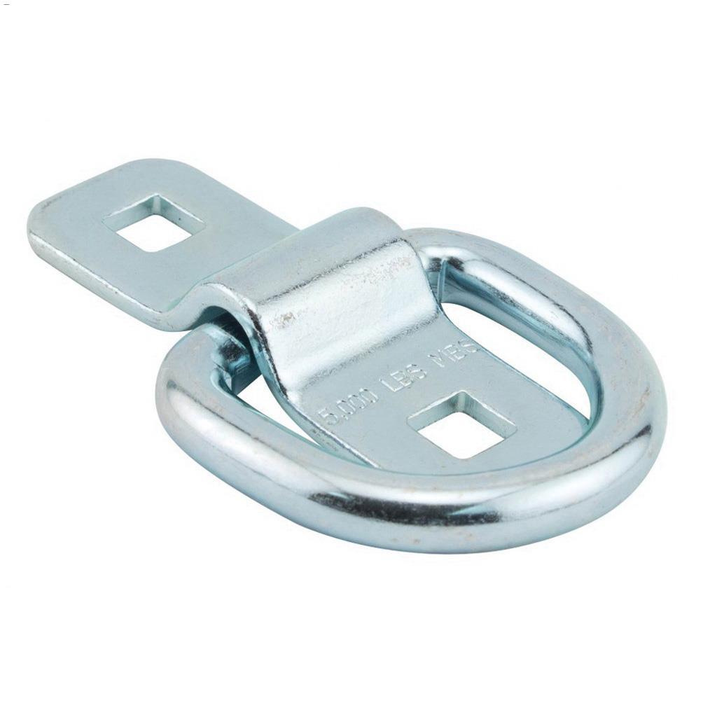 1-5/8"x1-1/2" Anneau ancrage fil métallique, zinc brillant