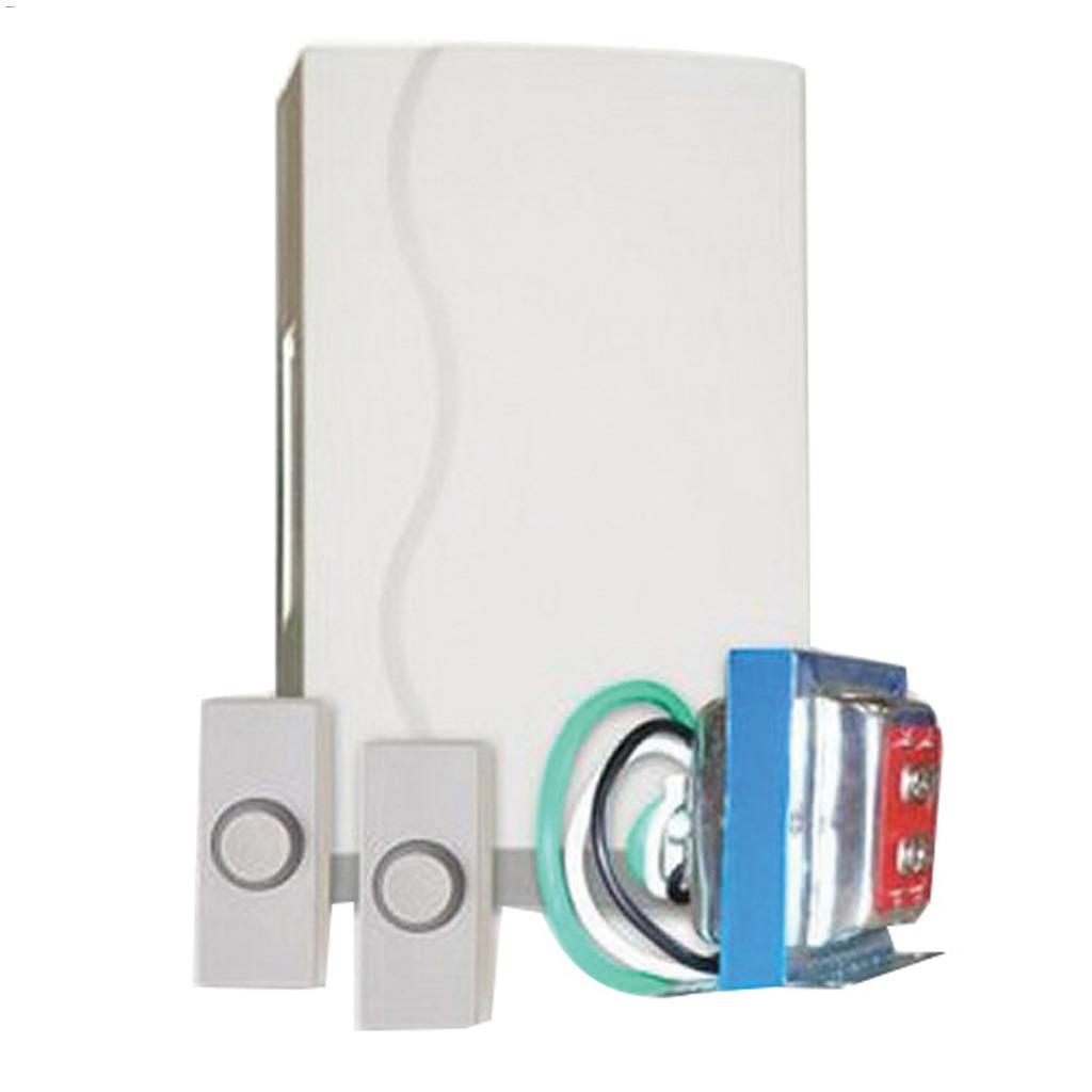 Ensemble carillon de porte filaire blanc pour entrepreneur