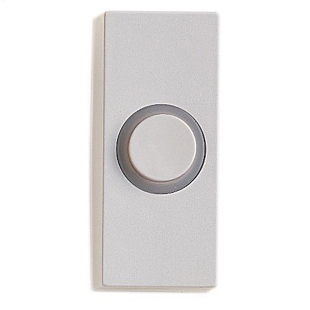 Bouton-poussoir lumineux sonnette blanche résistant aux UV