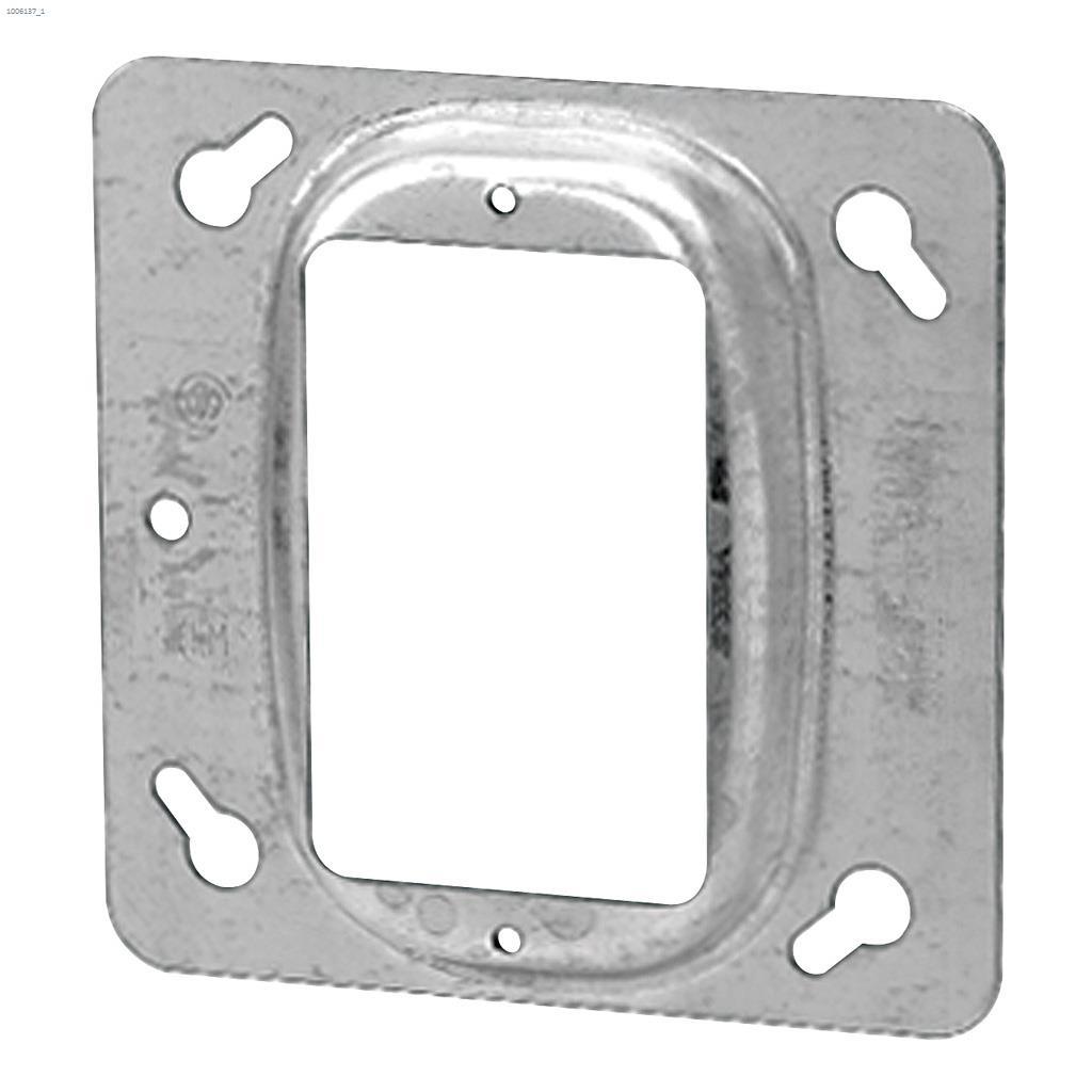 TradeSelect 4" x 4" 1 Gang Metal Square Cover