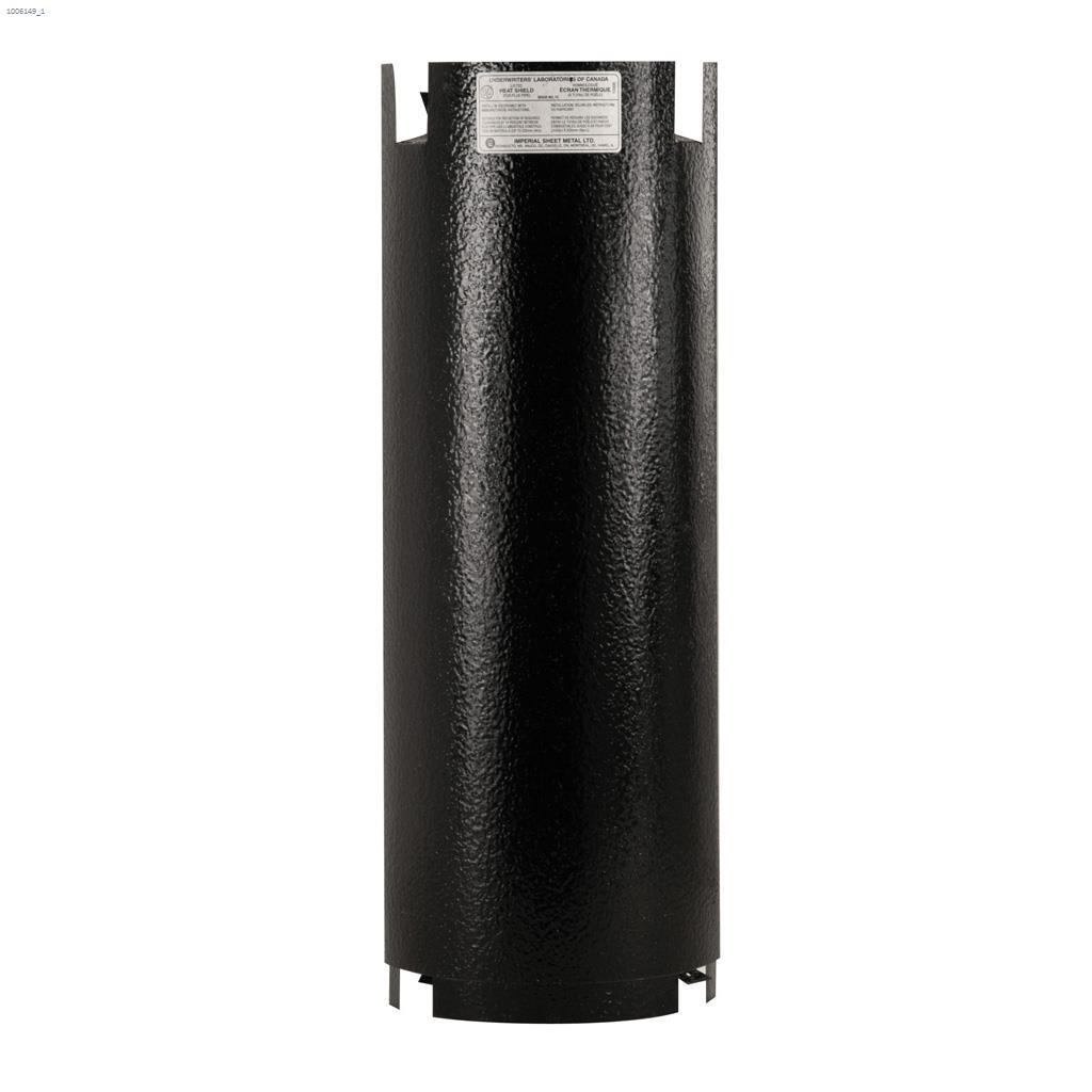 22-1/2 - 42" Black Matte Stove Pipe Adjustable Heat Shield