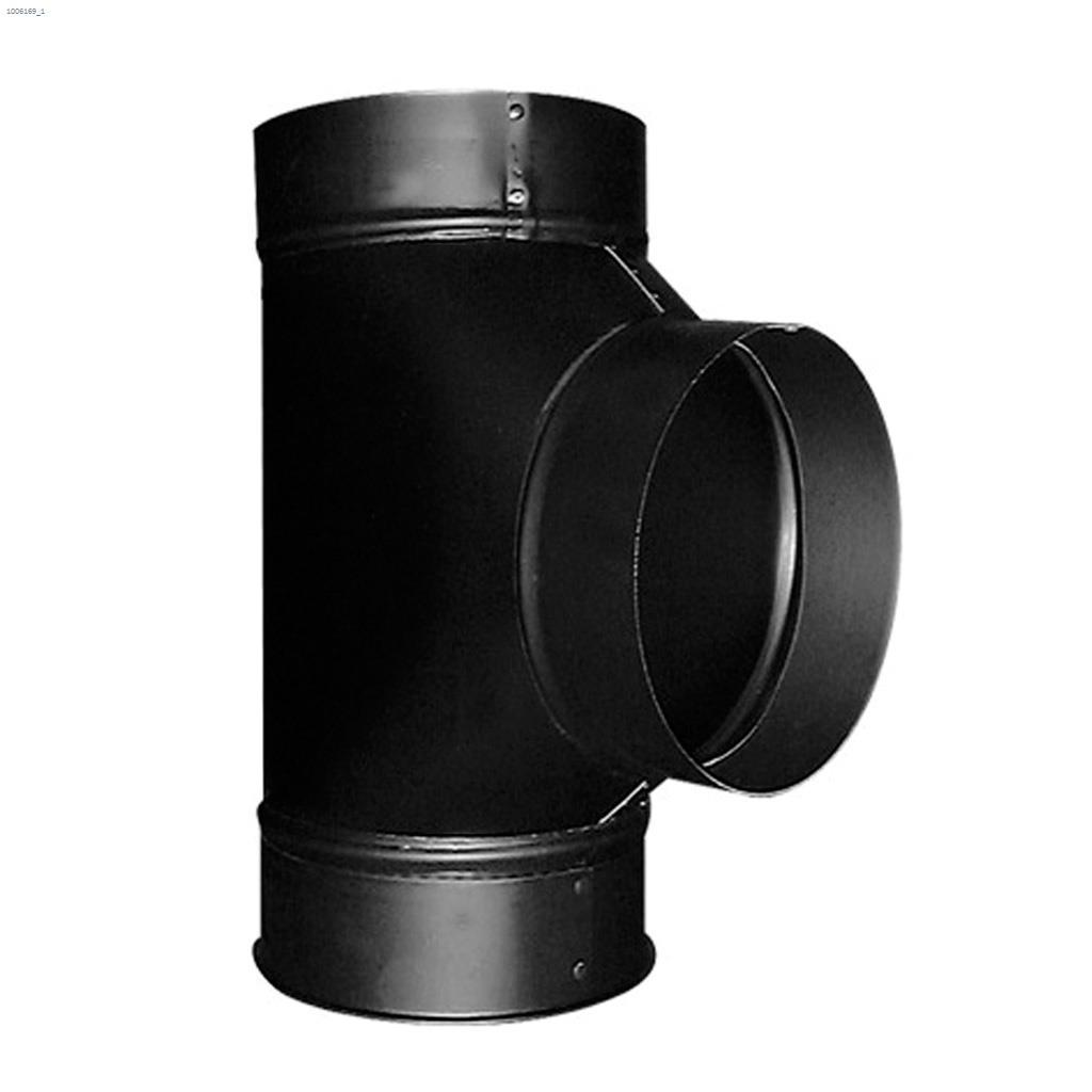 6" Black Matte Cleanout Tee with End Cap