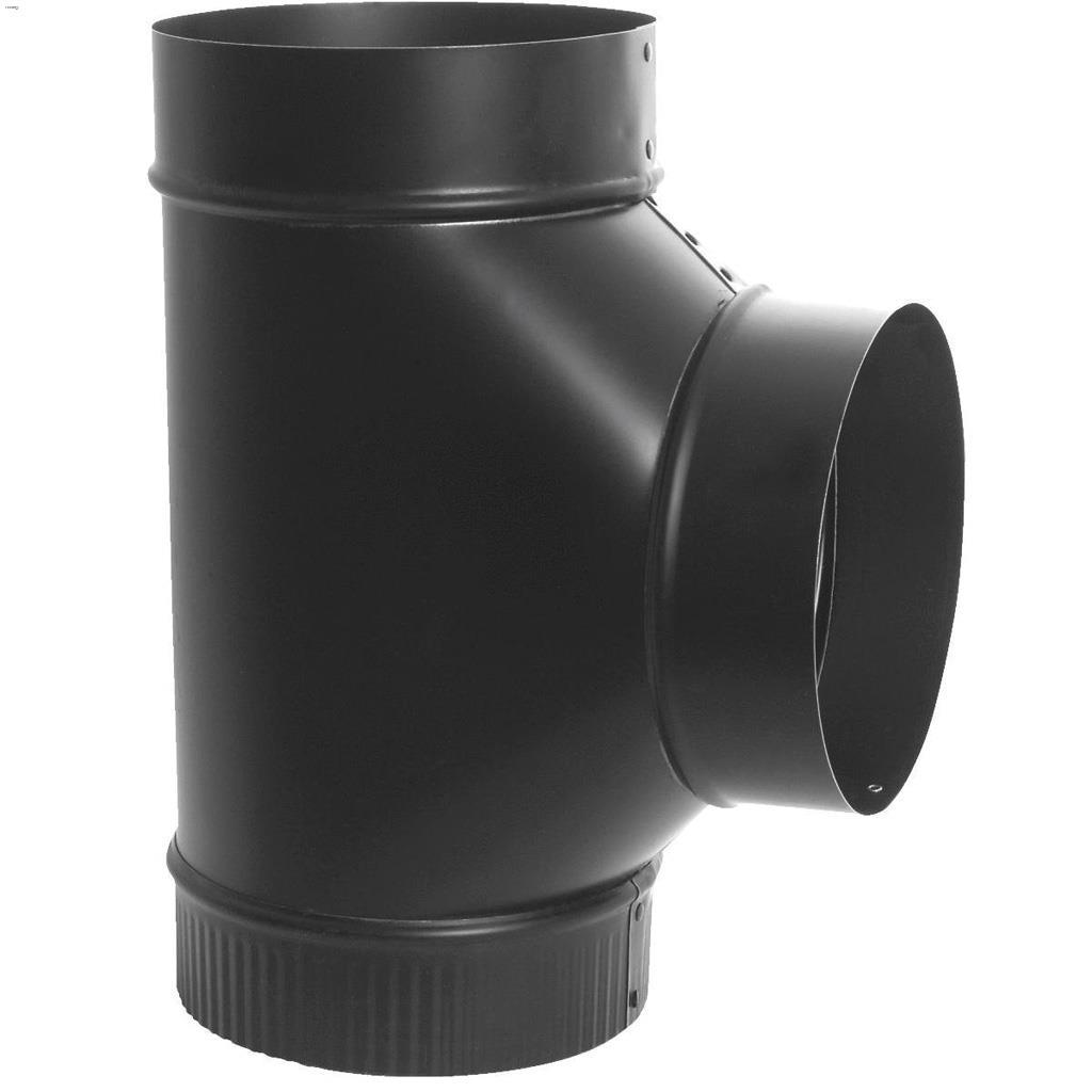 6" Black Matte Single Wall Assembled Tee