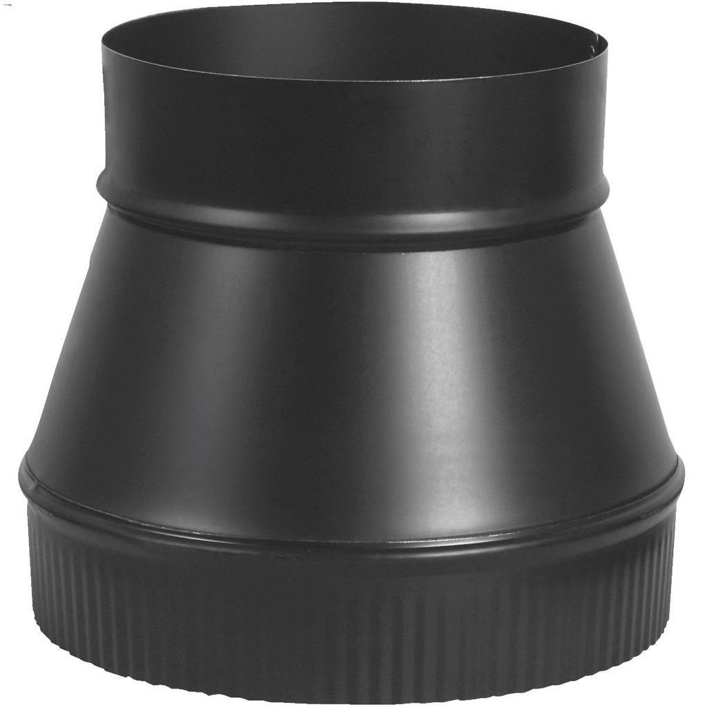 7" x 8" Black Matte Big End Crimped Increaser