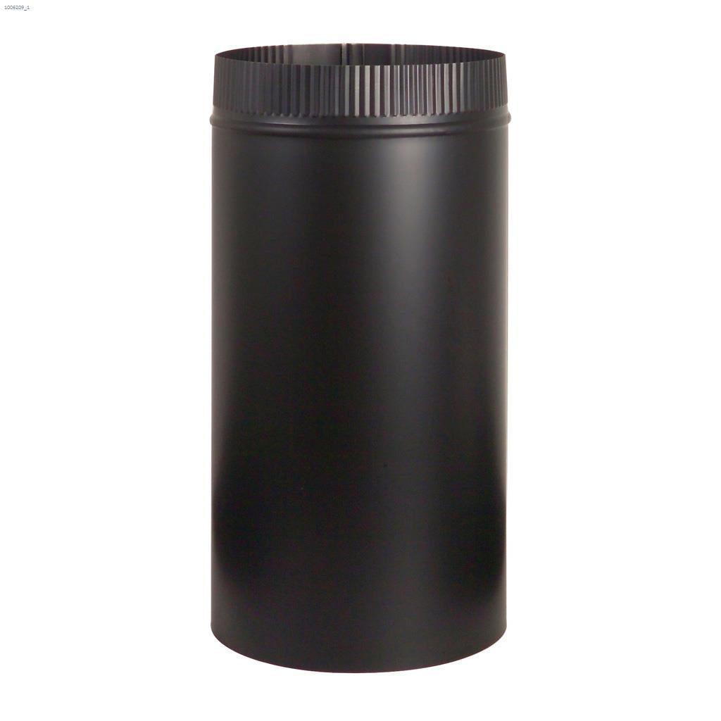 8" x 12" Black Matte Snaplock Half Joint Stove Pipe