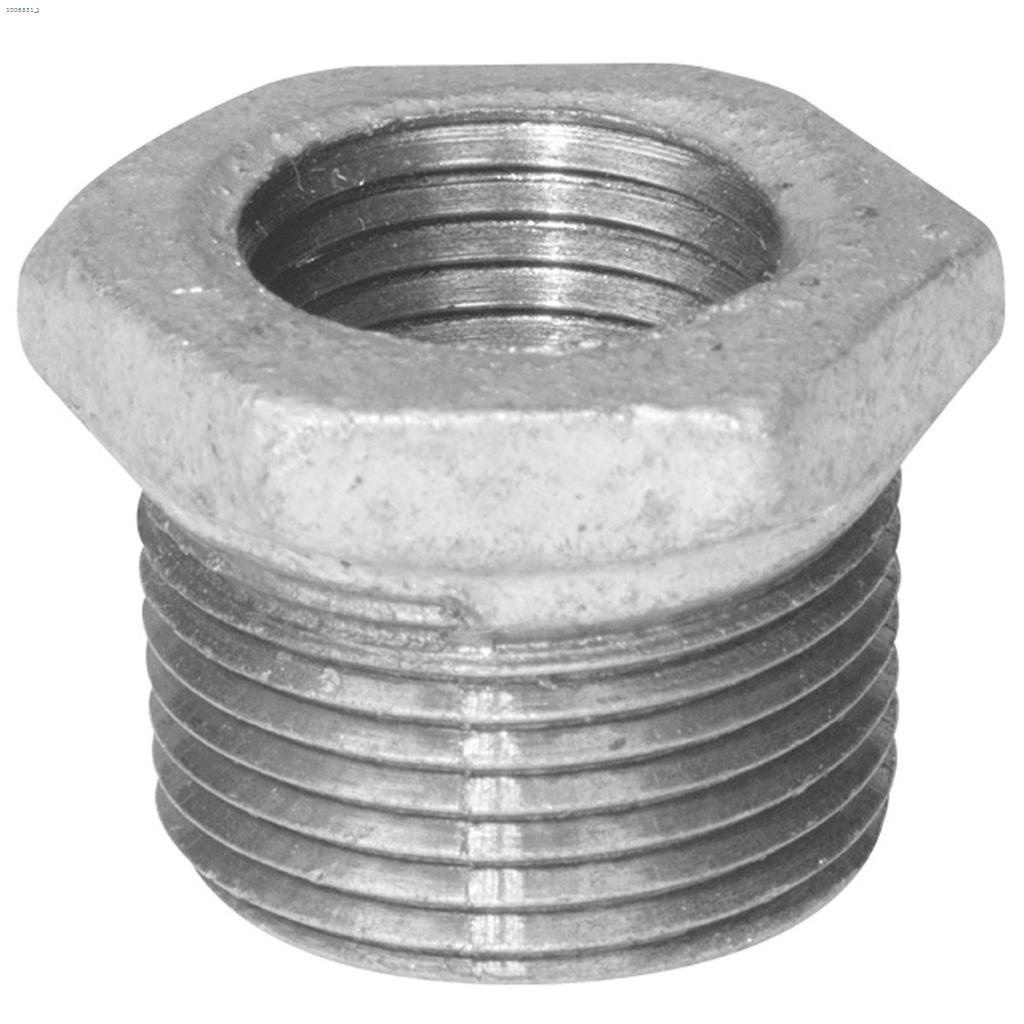 3/4" x 1/2" Douille hexagonale en fer malléable galvanisé