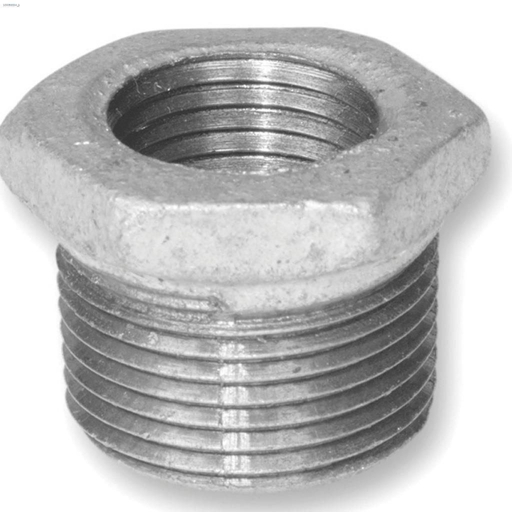 1-1/4" x 1/2" Galvanized Malleable Iron Hex Bushing