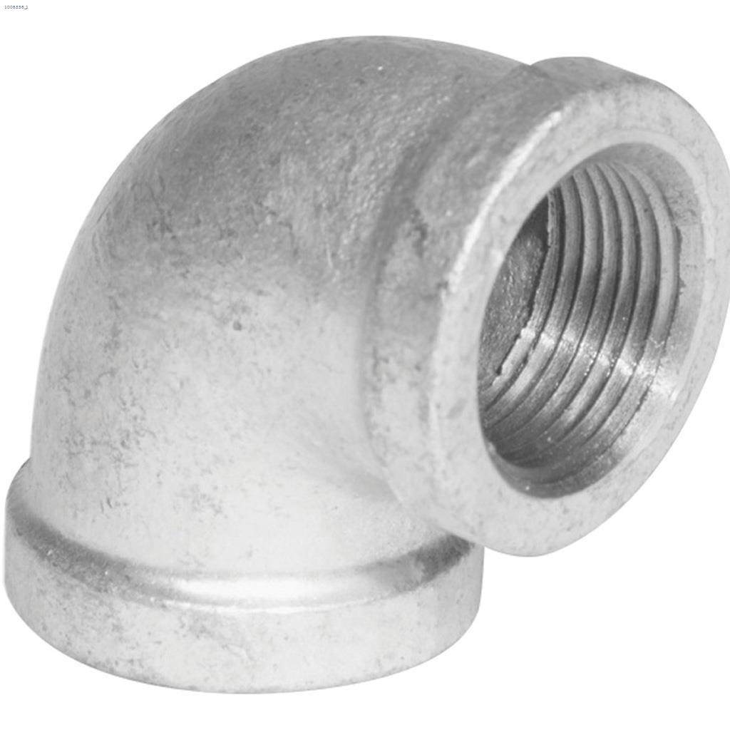 3/4" Coude mâle-femelle 90  degré en fer malléable galvanisé