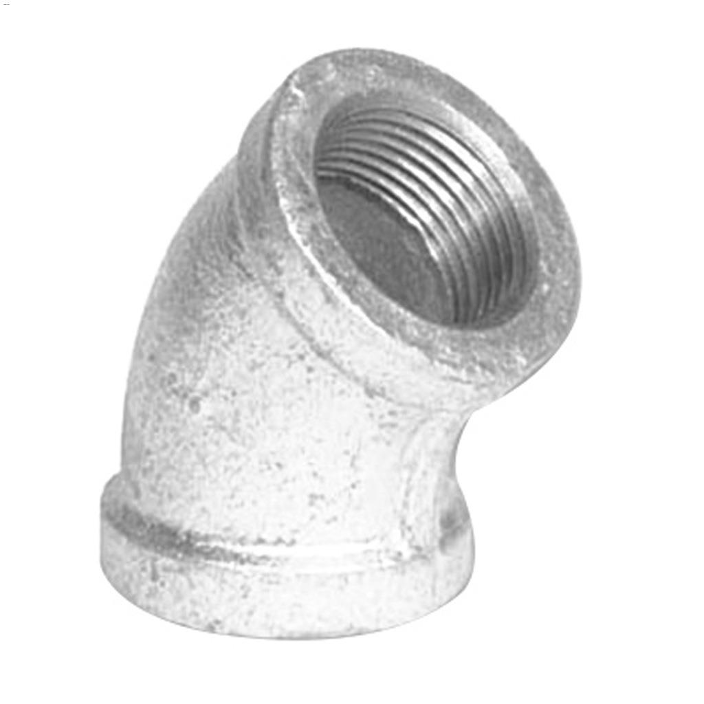 1/2" Coude mâle-femelle 45  degré en fer malléable galvanisé