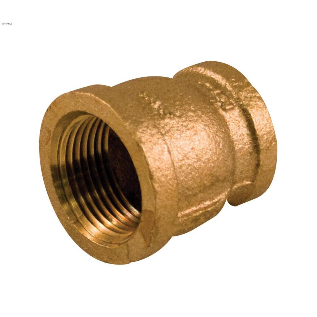 1/2" x 3/8" Thread Bronze Reducing Coupling