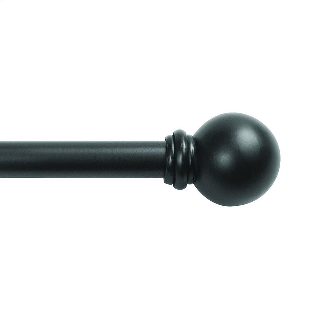5/8" 28 - 48" Black Chelsea Window Curtain Rod
