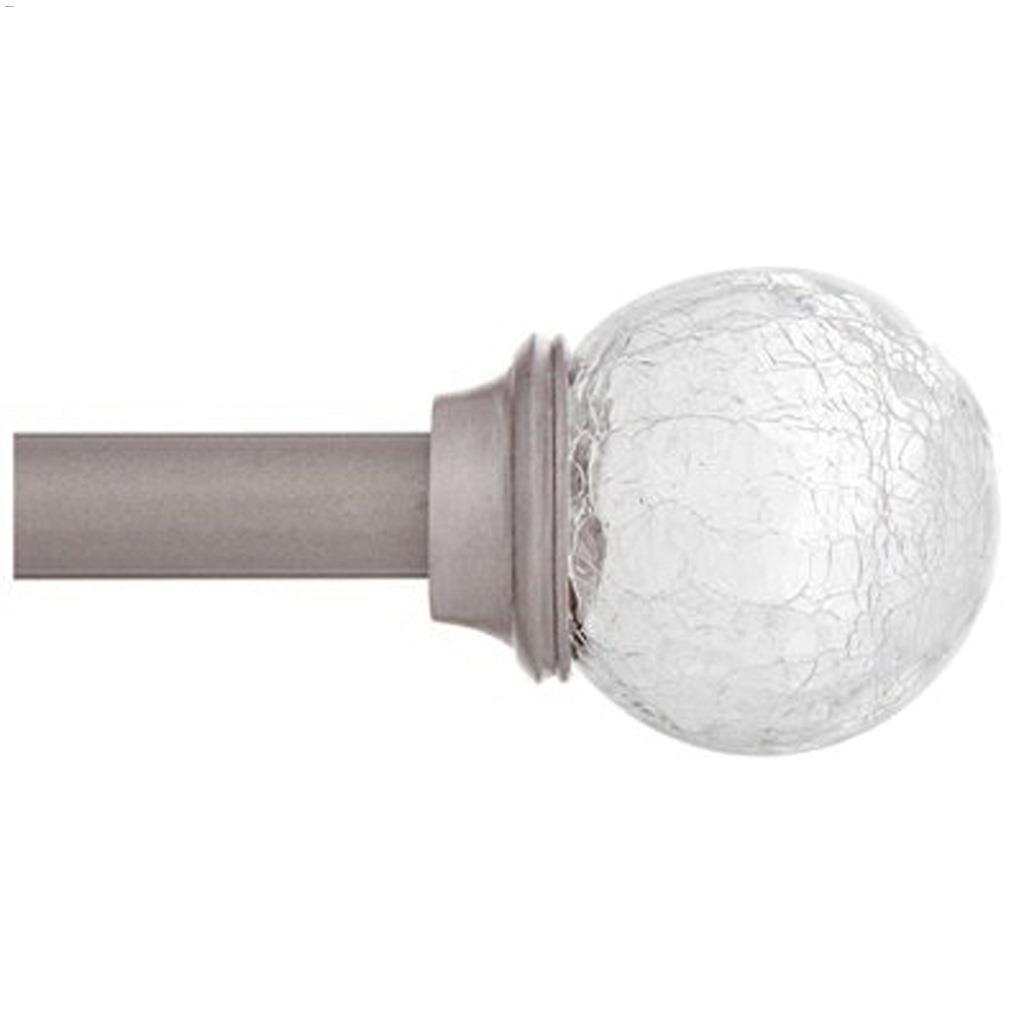 5/8" 28 - 48" Pewter Walden Curtain Rod