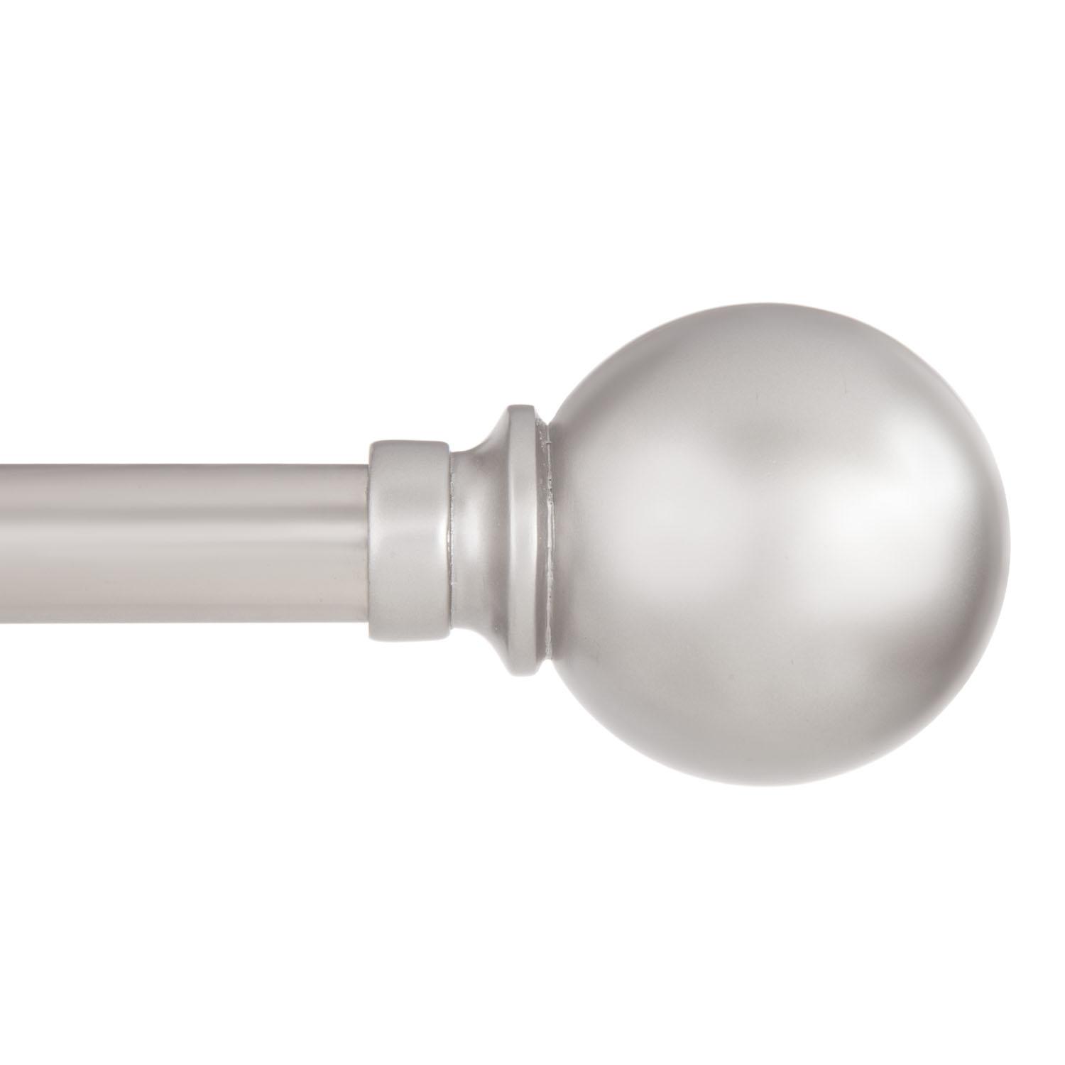 3/4" 36 - 66" Brushed Nickel Mercer Single Curtain Rod