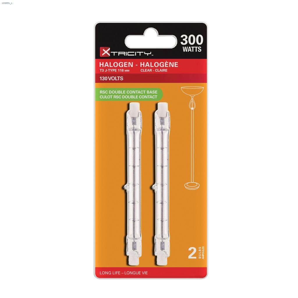 Ampoule halogène de type J transparente de 300W RSC T3 2/pqt
