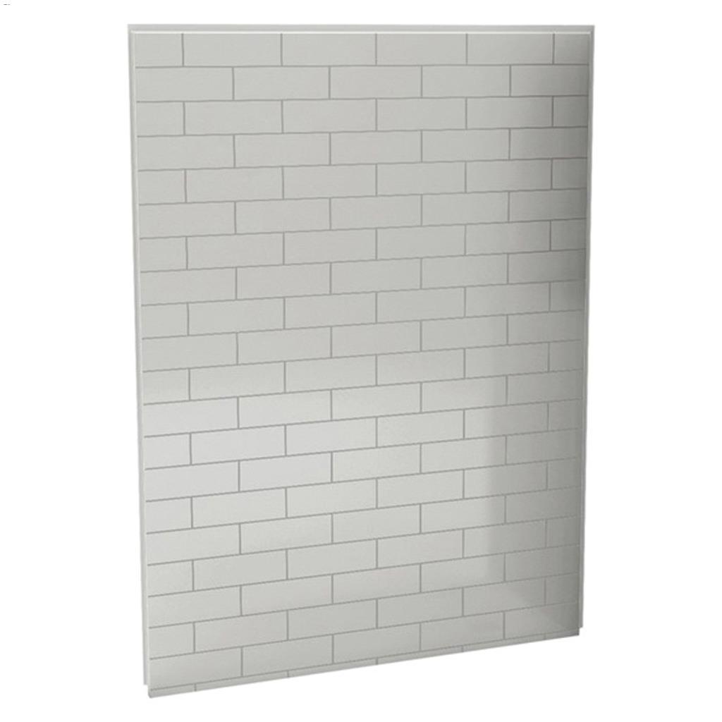 60" x 1-1/8" x 80-7/8" Soft Gray Utile Back Wall Panel