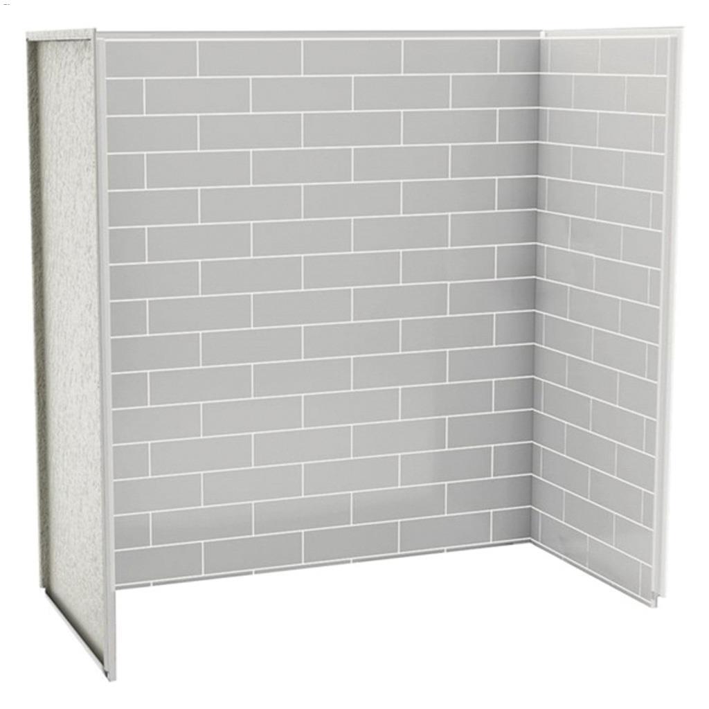 60" x 30" x 60" Metro Soft Gray Utile Tub Wall Kit