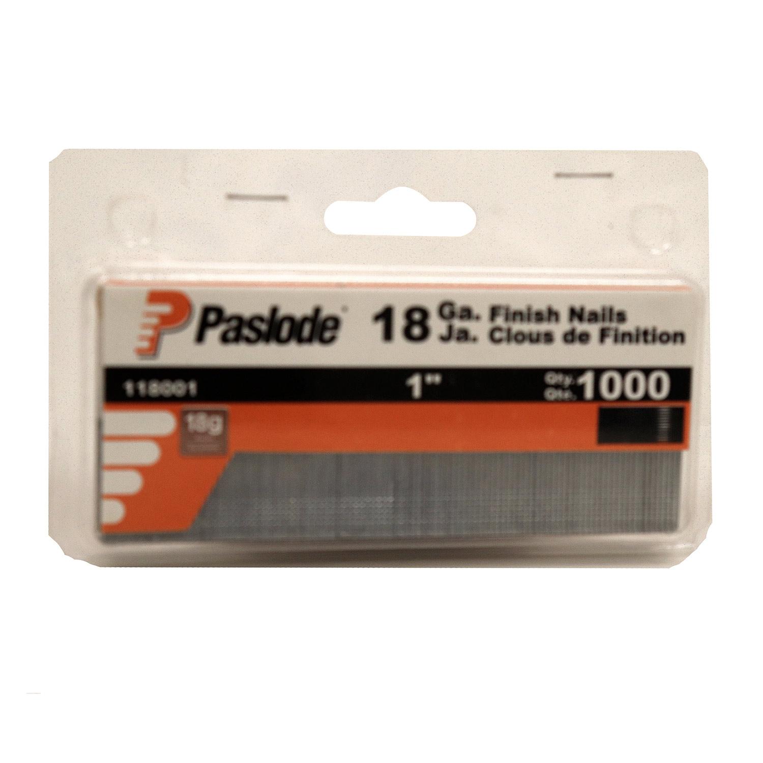 Clous tête perdue galvanisés Paslode® 1" calibre 18-1000/bte