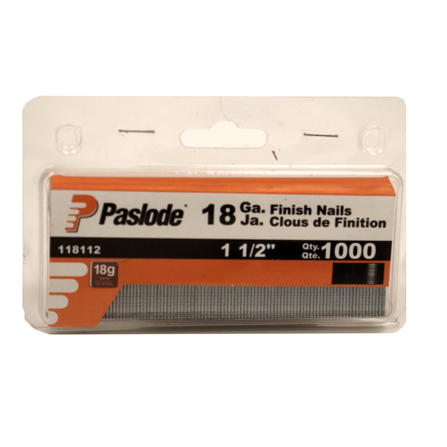 Clou tête perdue galvanisé Paslode 1-1/2" calibre 18 1000/bt