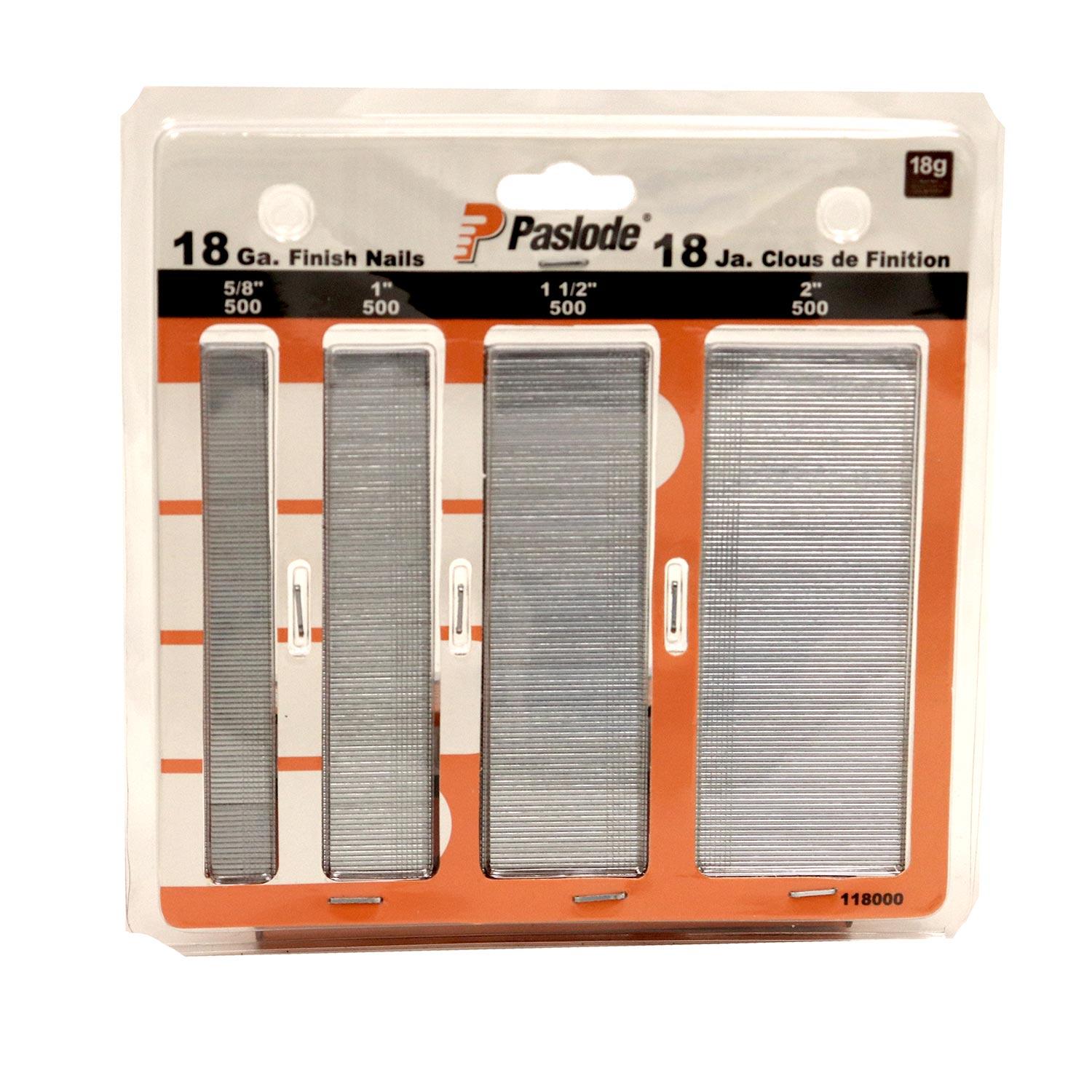 Clou tête perdue Paslode galvanisé calibre 18-4 bte x500/bte