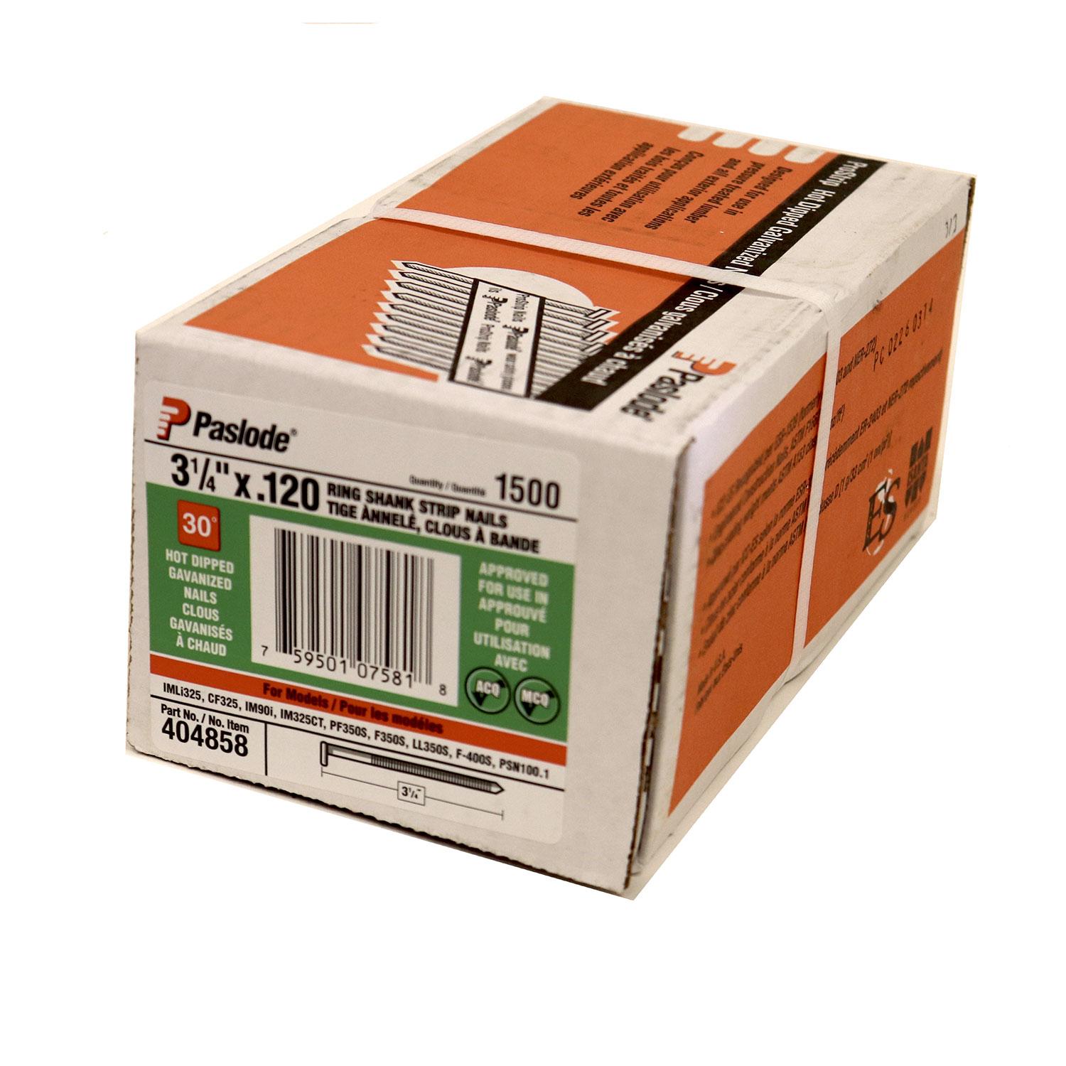 3-1/4" Prostrip Ring Shank Galvanized Framing Nail