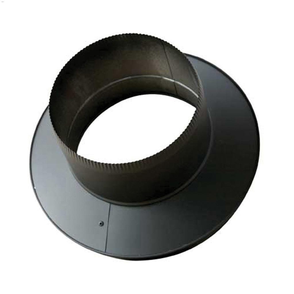 7" x 11" x 7" Matte Black Stove Pipe Adapter