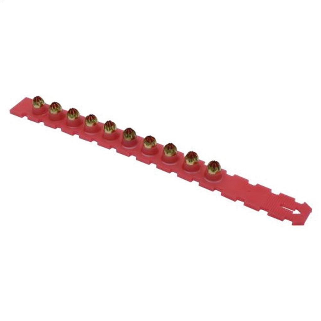 Plastic Red 10 Shot Strip Load-100/Pack