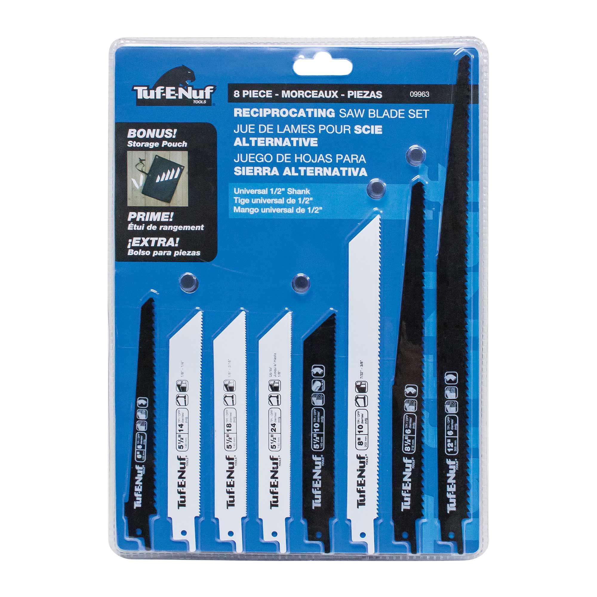 And Bi-Metal Reciprocating Saw Blade Set-8/Pack