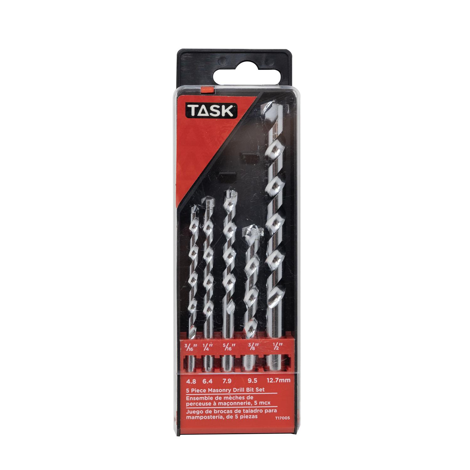 2" Carbide 5 Piece Masonry Drill Bit Set