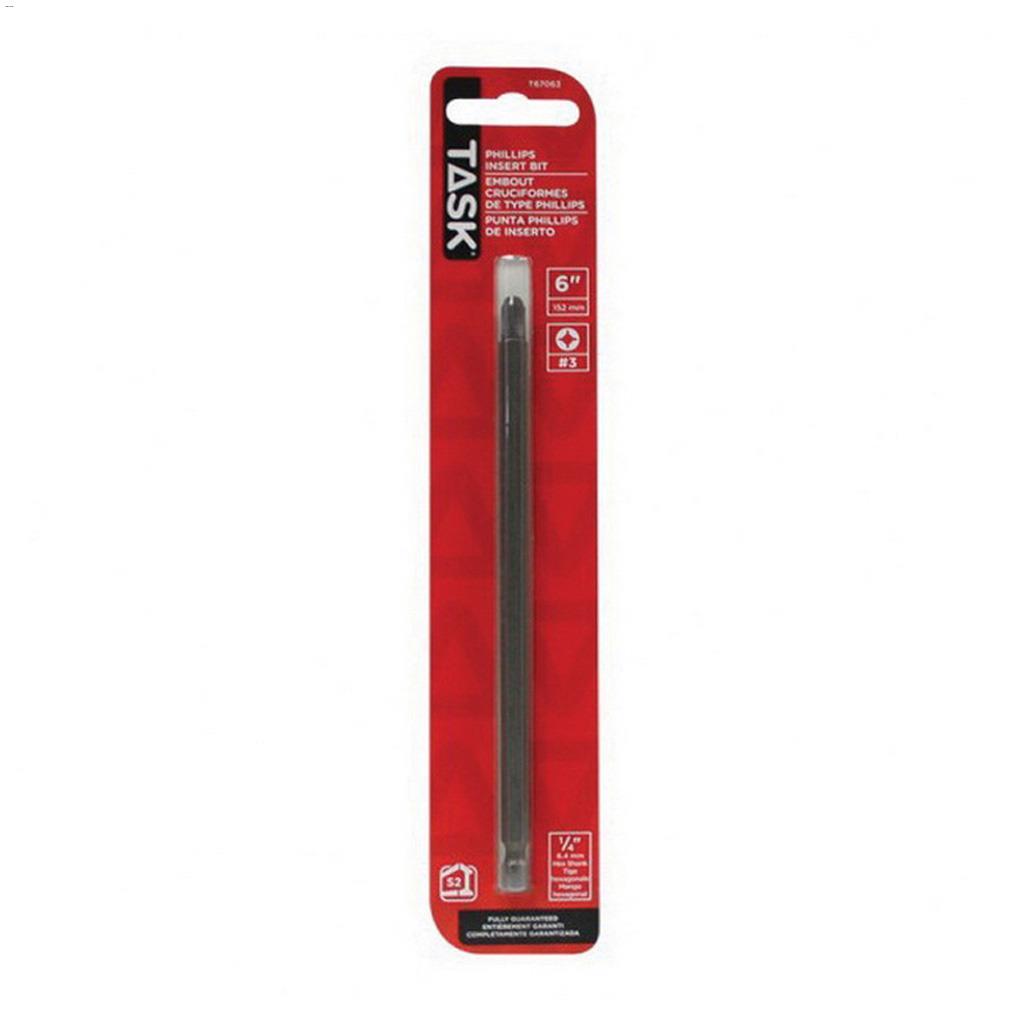 6" #3 Phillips S2 Steel Screwdriver Bit-1